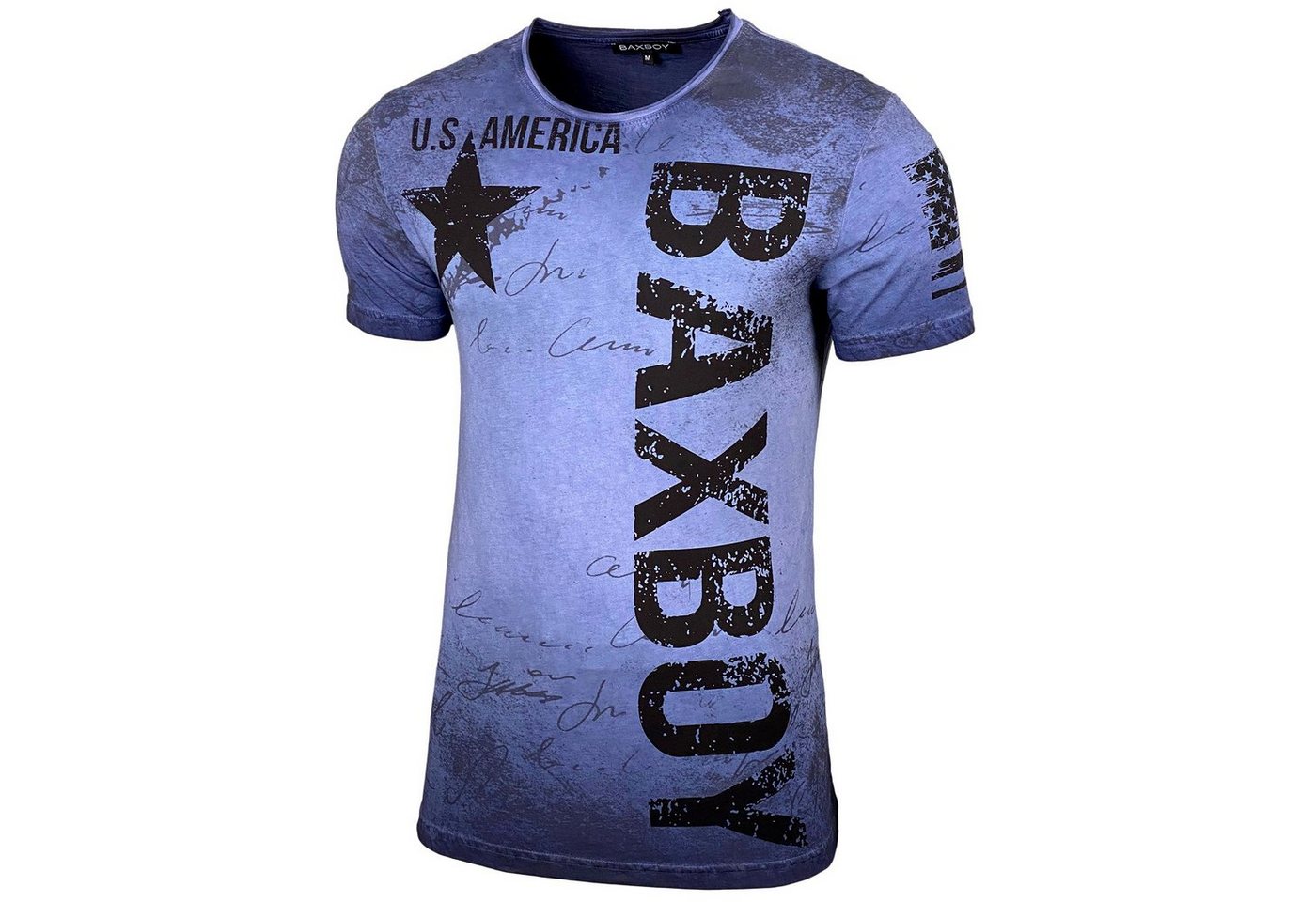 Baxboy T-Shirt Baxboy T-Shirt mit großen Schriftzugprints von Baxboy