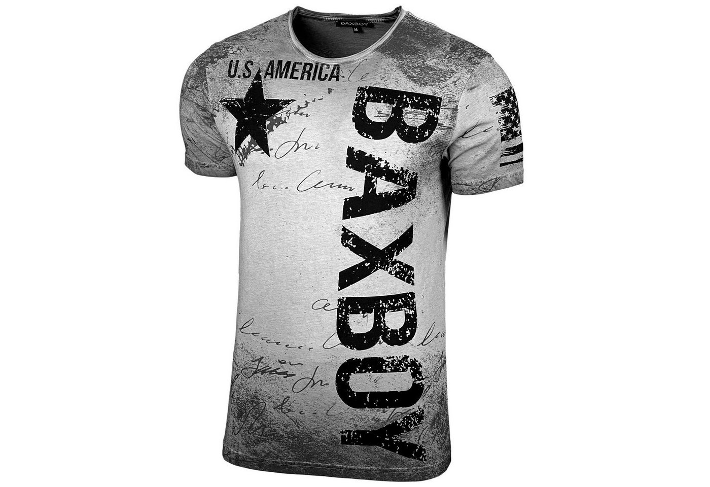 Baxboy T-Shirt Baxboy T-Shirt mit großen Schriftzugprints von Baxboy