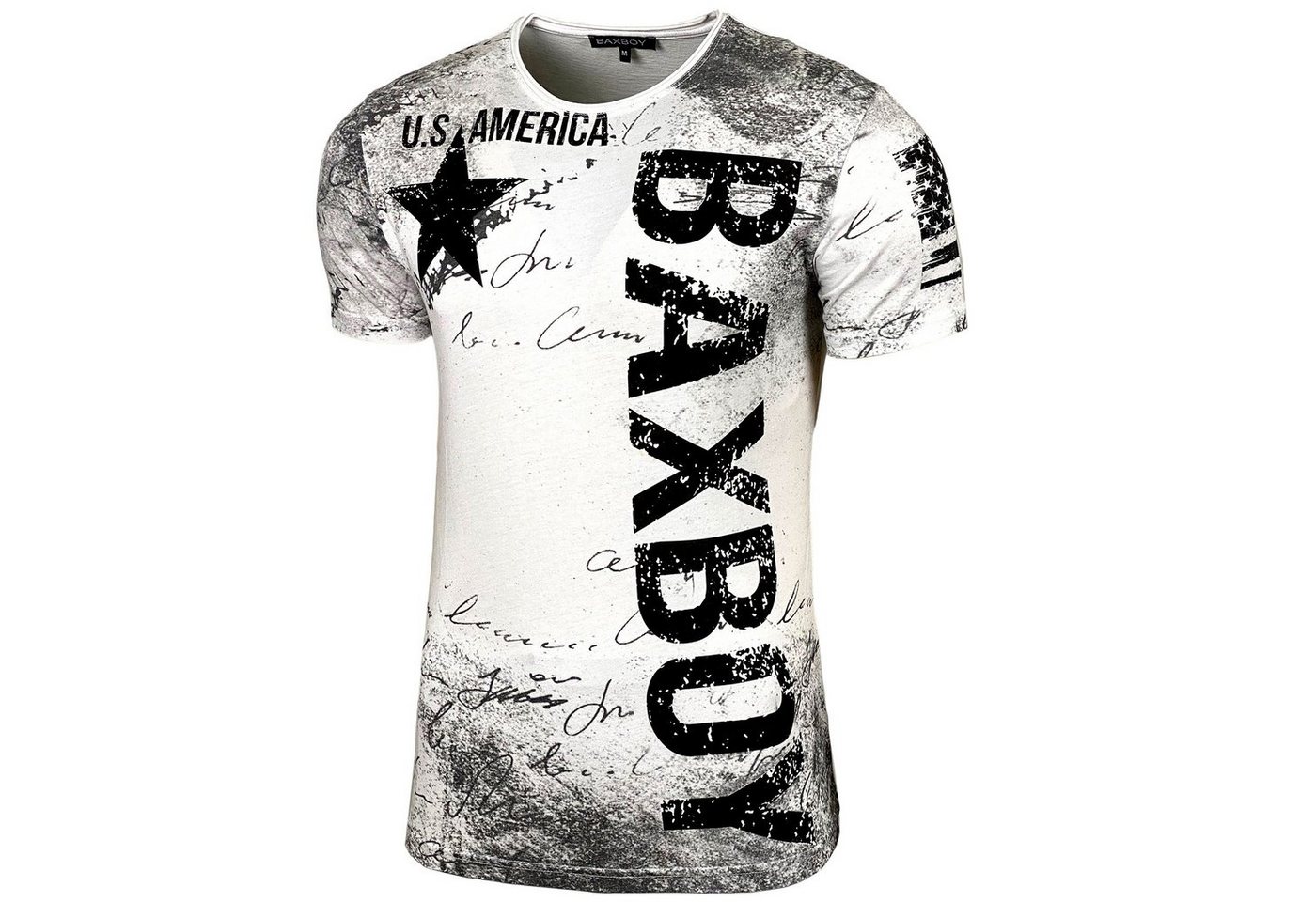 Baxboy T-Shirt Baxboy T-Shirt mit großen Schriftzugprints von Baxboy