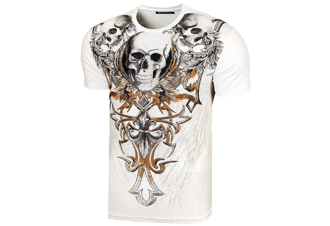 Baxboy T-Shirt Baxboy Totenkopf T-Shirt von Baxboy