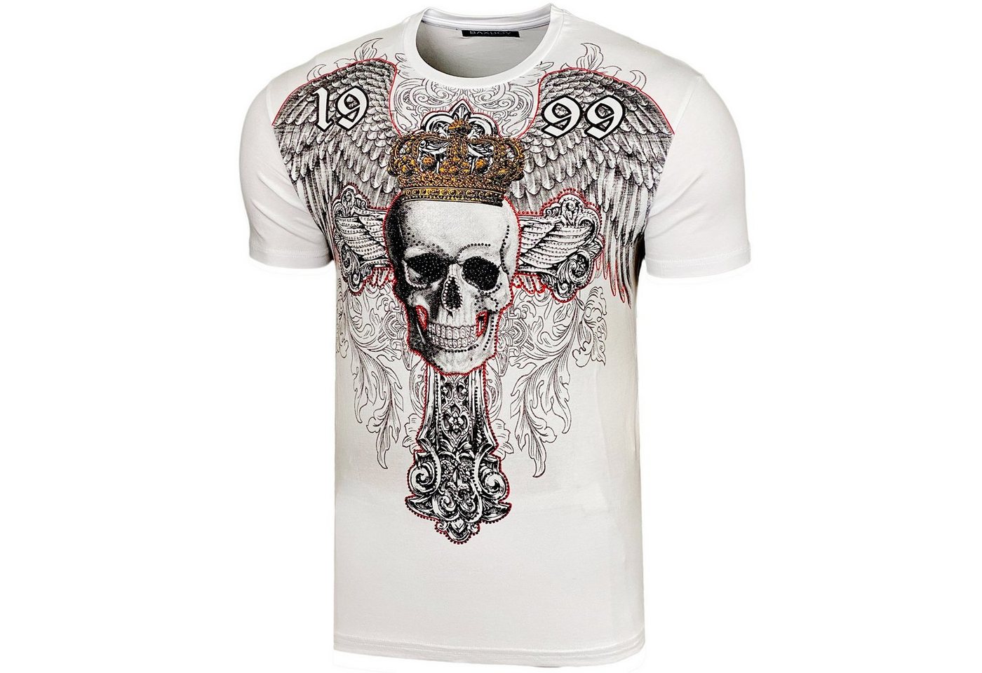 Baxboy T-Shirt Baxboy Totenkopf T-Shirt von Baxboy