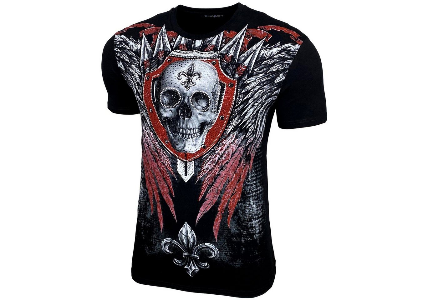 Baxboy T-Shirt Baxboy Totenkopf T-Shirt von Baxboy