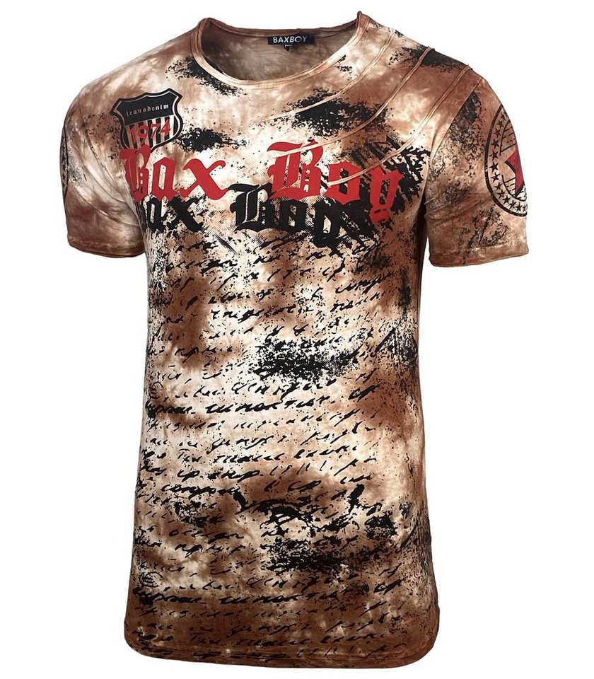 Baxboy T-Shirt Baxboy Waschung T-Shirt mit modernem Print von Baxboy