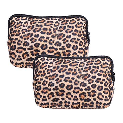 Baxnore 2-teilige Make-up-Tasche aus Neopren, Make-up-Tasche mit großem Fassungsvermögen, Leichter Make-up-Organizer, tragbare Make-up-Tasche, Kosmetiktasche für Outdoor-Reisen (3 Größe) von Baxnore