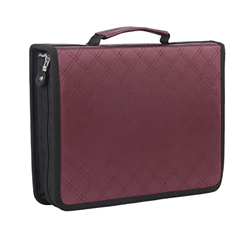 Baxnore Buntstiftetui, 150 Fächer, großes Fassungsvermögen, schwarzes Federmäppchen für Schreibwaren, Buntstifte-Organizer für Schule, Büro, Künstler (Aubergine) von Baxnore