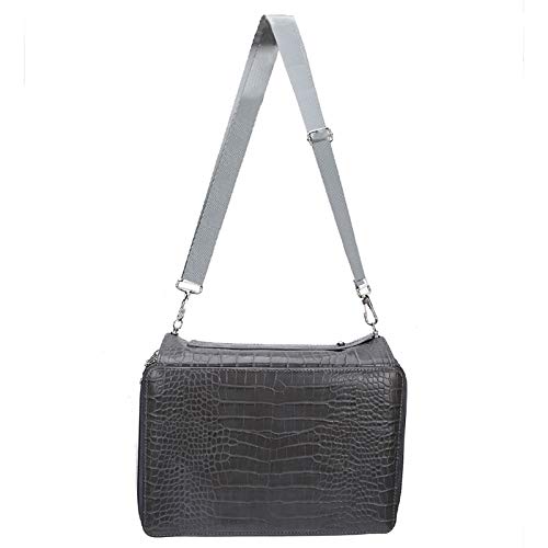 Baxnore Buntstiftetui, 252 Löcher, großes Fassungsvermögen, Reißverschluss-Stifttasche, Canvas-Bleistifthülle, Buntstifthalteretui, Stifthalter für Künstlerschulbüro (Gray) von Baxnore