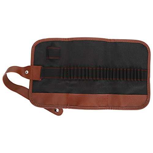 Baxnore Buntstiftrolle aus Segeltuch, handgefertigtes aufrollbares Federmäppchen, Federmäppchen aus Segeltuch, Buntstifthalter, Organizer für Schreibwaren, Schulbedarf (24 Quadrate) von Baxnore