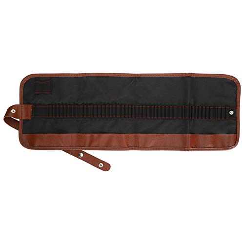 Baxnore Buntstiftrolle aus Segeltuch, handgefertigtes aufrollbares Federmäppchen, Federmäppchen aus Segeltuch, Buntstifthalter, Organizer für Schreibwaren, Schulbedarf (48 Quadrate) von Baxnore