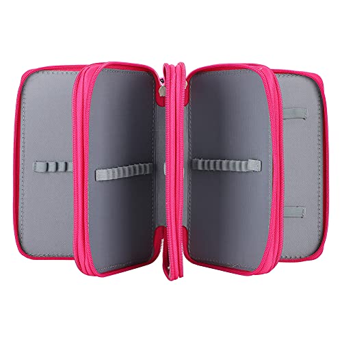 Baxnore Federmäppchen mit großem Fassungsvermögen, Federmäppchen mit Reißverschluss, mehrschichtiger Stift-Organizer, farbiges Federmäppchen für Bleistifte, Schreibwaren, Rose von Baxnore