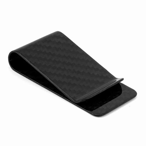 Baxnore Premium Carbon Fasergeld Geld Clip Wallet Slim Kreditkarteninhaber Bargeldklemme für Männer Frauen minimalistische RFID -Blockierung Geschäftsreisen Essentielle von Baxnore