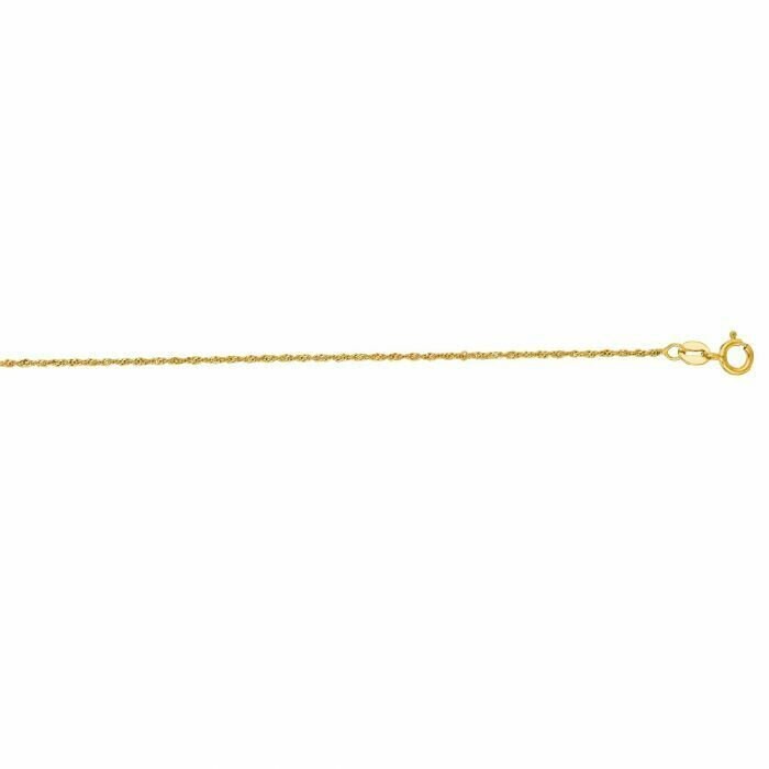 0, 6 Mm Verdreht Singapur Kette Halskette Real 14K Gelbgold von BayamJewelry