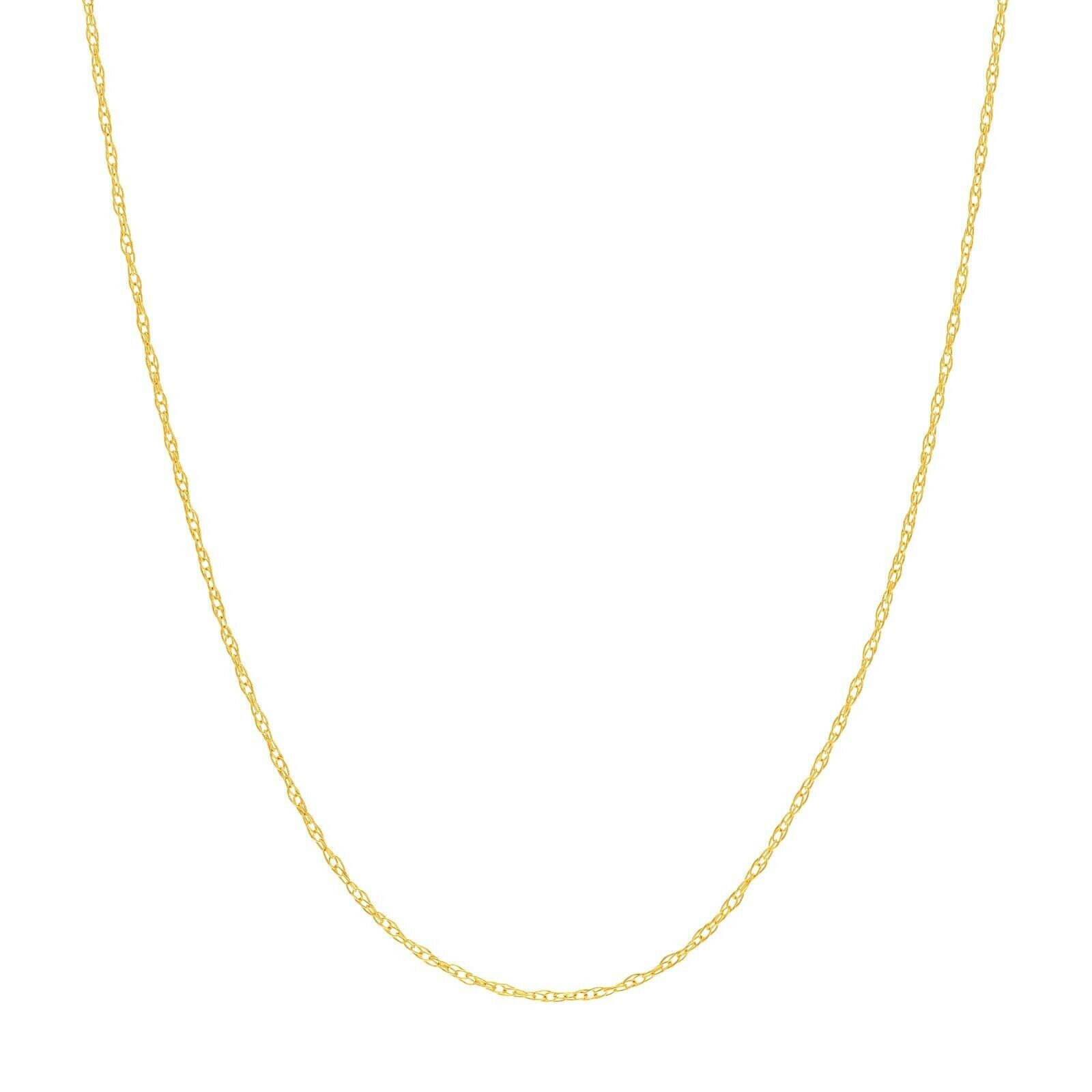 0, 6mm Offene Zierliche Gedrehte Seil Kette Halskette Echtes Massives 14K Echt Gelbgold von BayamJewelry