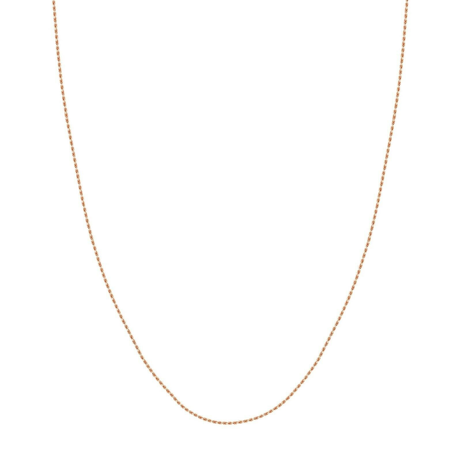 1, 05 Mm Solide Verstellbare Strukturierte Seil Kette Halskette Real 14K Rose Gold 22" von BayamJewelry