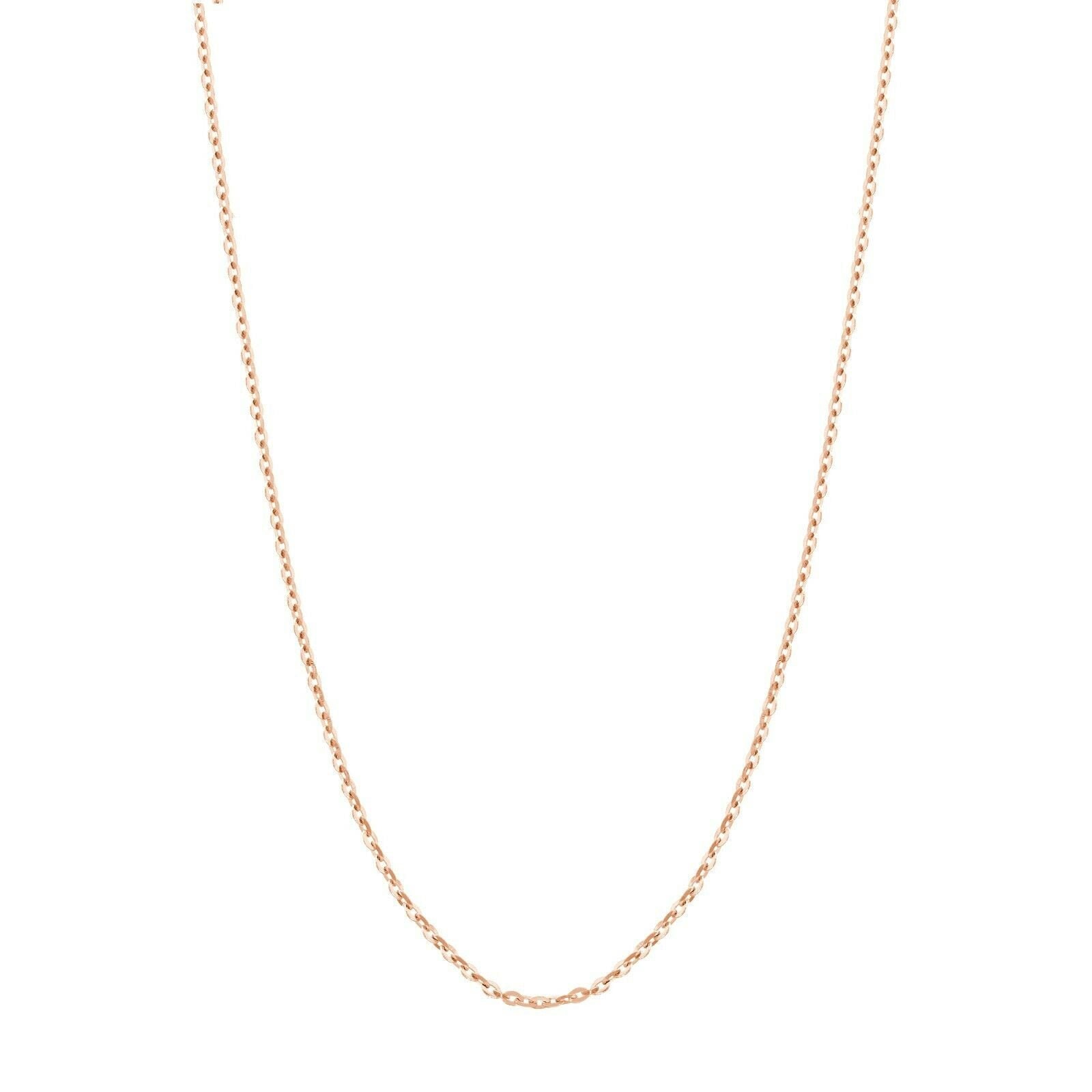 1, 10 Mm Verstellbare Strukturierte Kabelkette Halskette Real 14K Rose Gold Bis Zu 26" von BayamJewelry