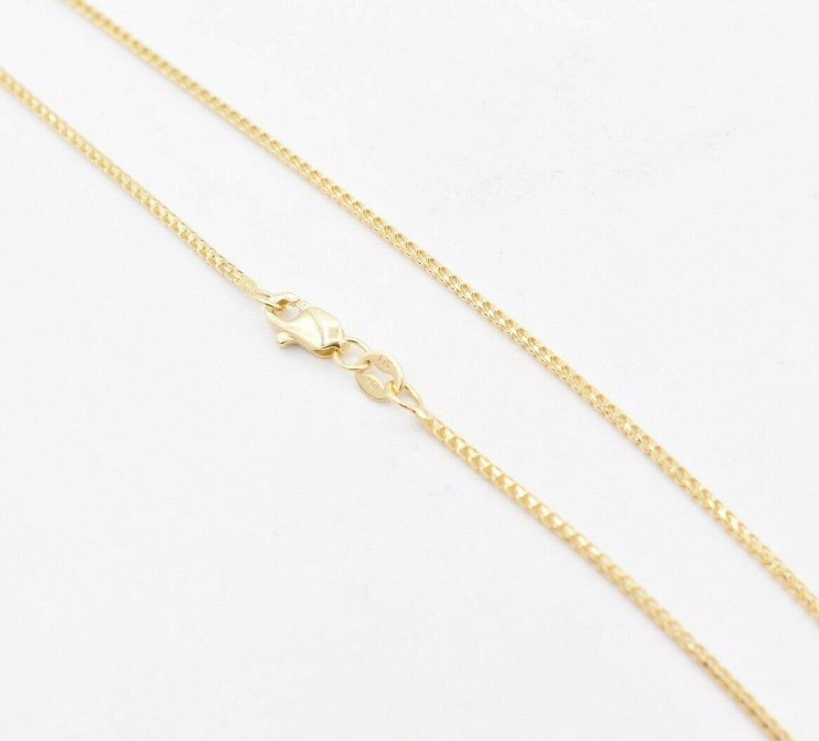 1, 1mm Glänzendes Franco Fußkettchen Echt 10K Gelbgold 10" von BayamJewelry