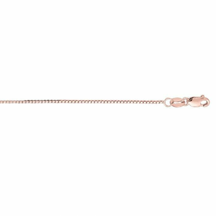 1, 2 Mm Runde Kabelkette Halskette Real 14K Rose Gold von BayamJewelry