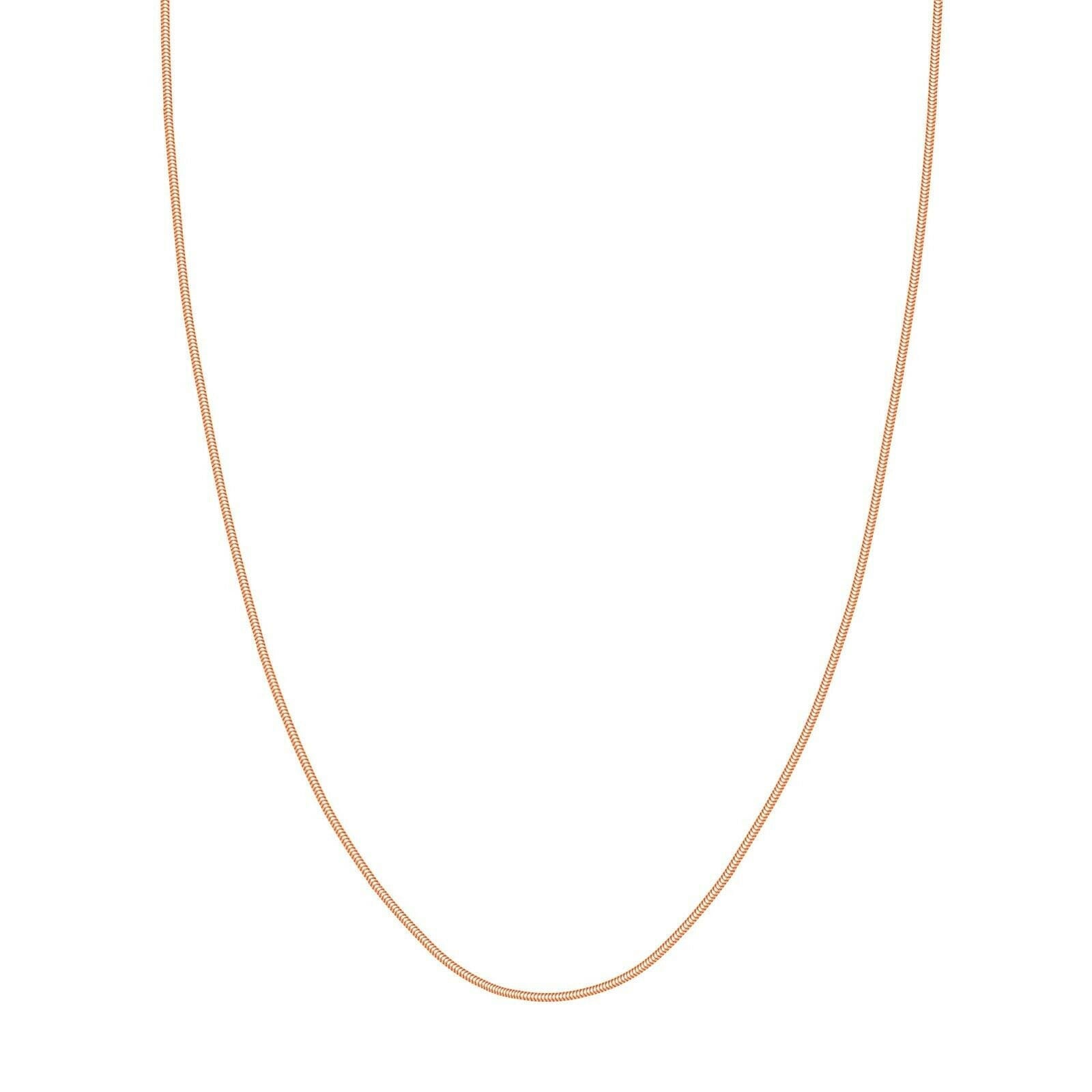 1, 4 Mm Verstellbare Schlange Kette Halskette Real 14K Rose Gold Bis Zu 22" von BayamJewelry