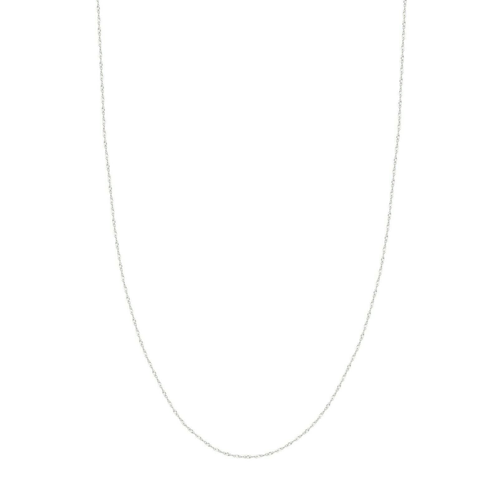 1.15 Mm Gedrehte Singapurseil-Kettenhalskette-Halskette Echtes 10K Weißgold von BayamJewelry