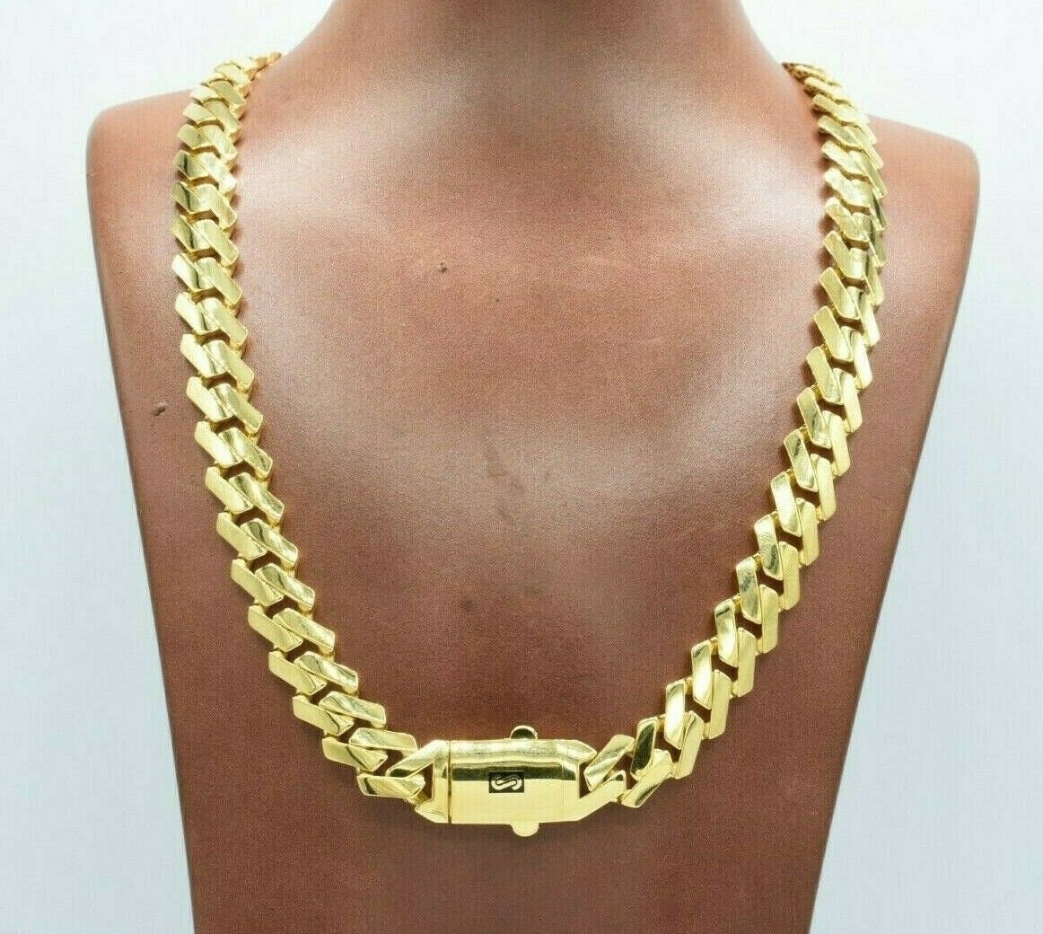 12 Mm Miami Cuban Royal Edge Link Box Lock Kettenhalskette Echt 10K Gelbgold 12 Mm Miami Cuban Royal Edge Link Box Lock Kettenhalskette Echt 10K Gelbgold von GoldumNYC