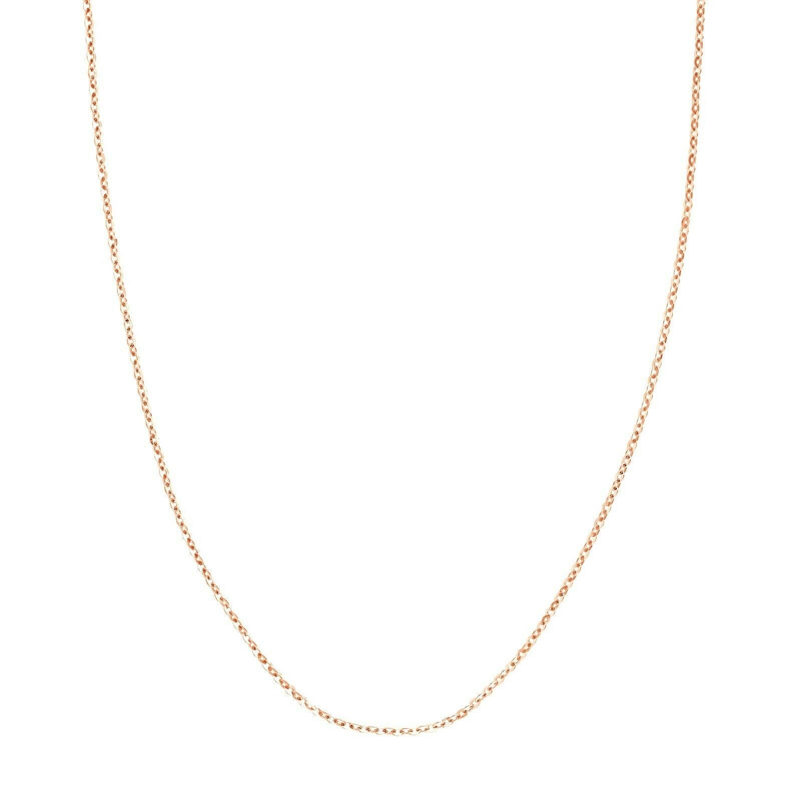 2, 05 Mm Verstellbare Strukturierte Kabelkette Halskette Real 14K Rose Gold Bis Zu 22" von BayamJewelry