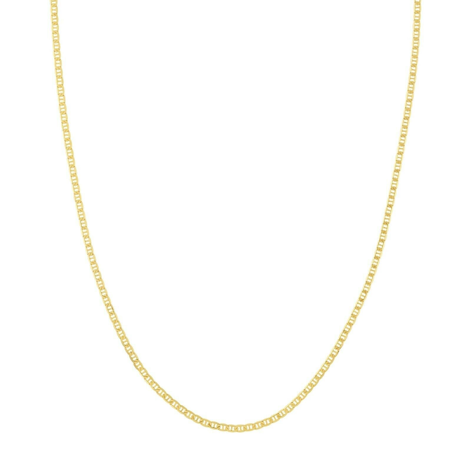 2, 25 Mm Mariner Link Kette Halskette Real 14K Gelbgold von BayamJewelry
