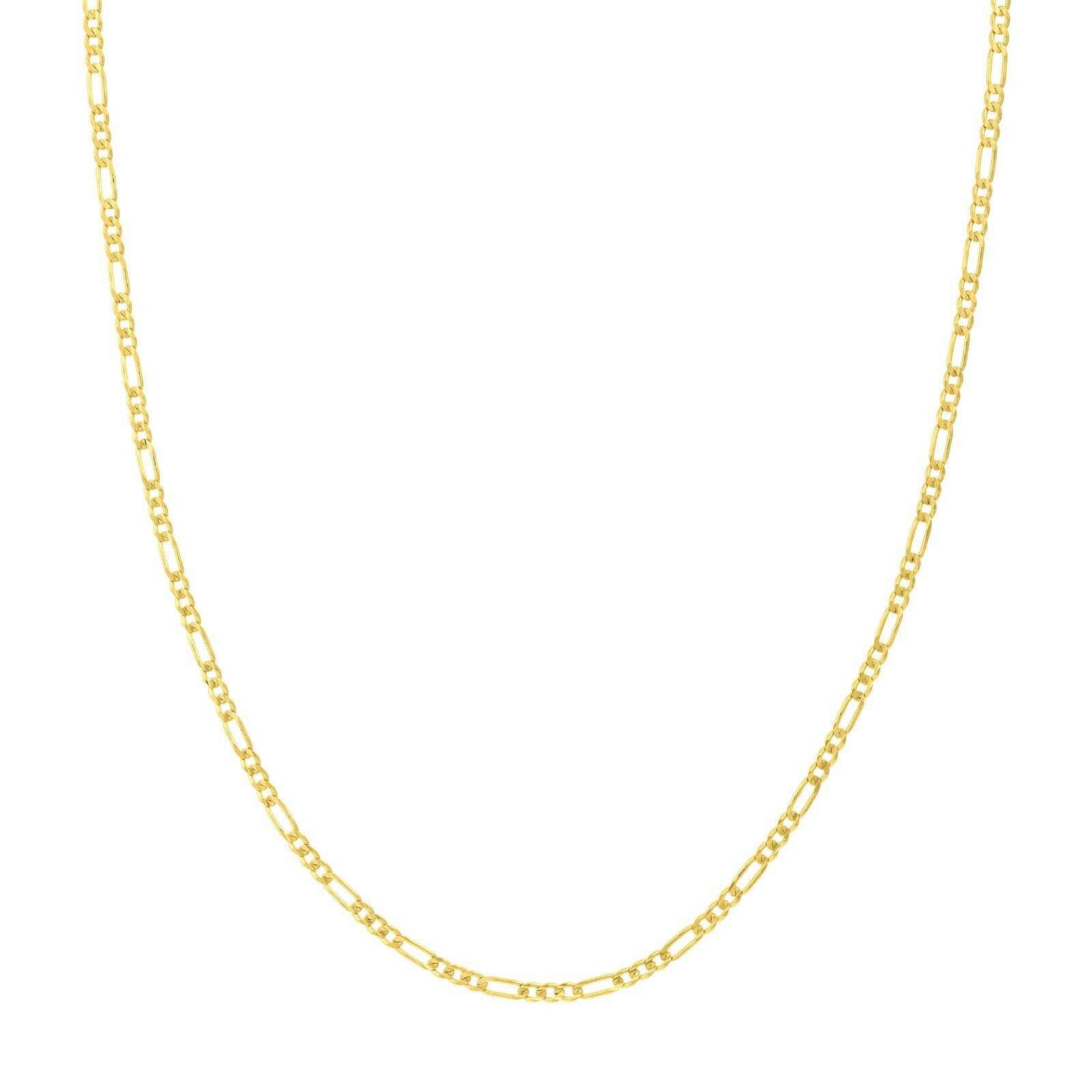 2, 36 Mm Konkav Figaro Kette Halskette Real 14K Gelbgold von BayamJewelry