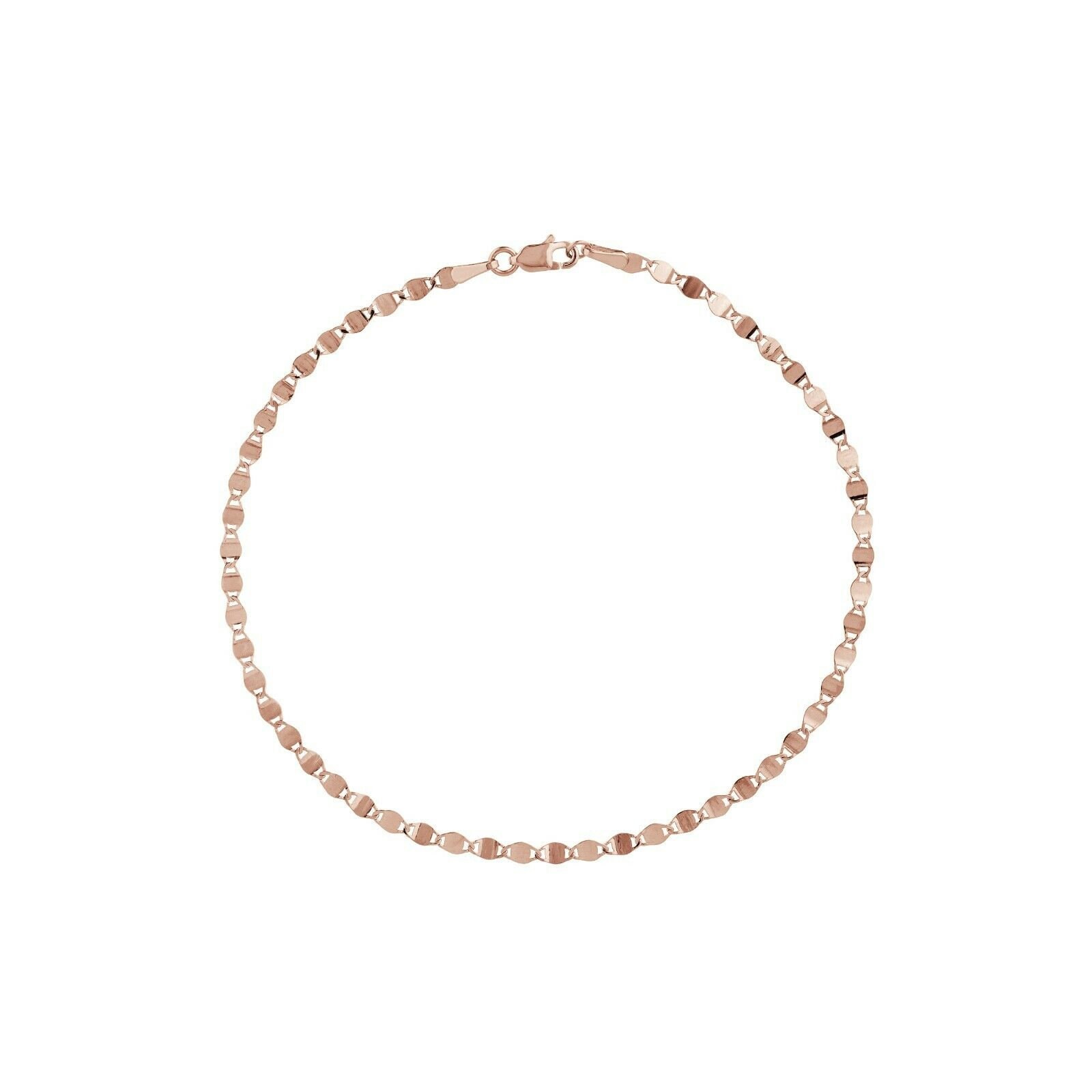 2.7mm Valentino Kette Armband Echt 14K Rosegold von BayamJewelry