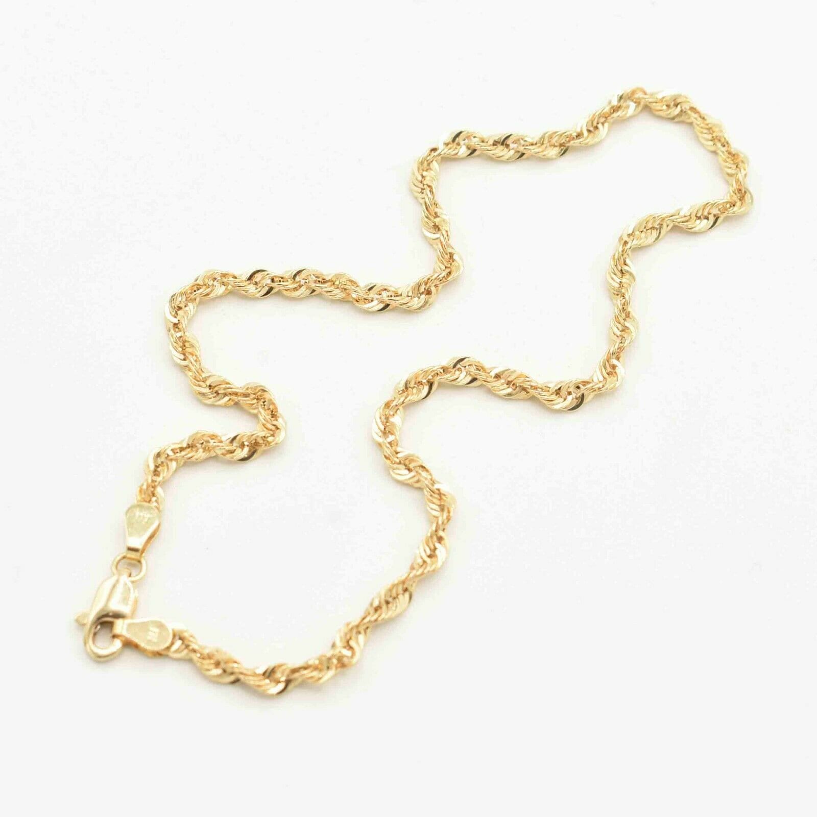 3 Mm Strukturierte Seil Kette Fußkettchen Mit Karabiner Lock Echt 10K Gelbgold 10" 3 Mm Strukturierte Seil Kette Fußkettchen Mit Karabiner Lock Echt 10K Gelbgold 10" von GoldumNYC