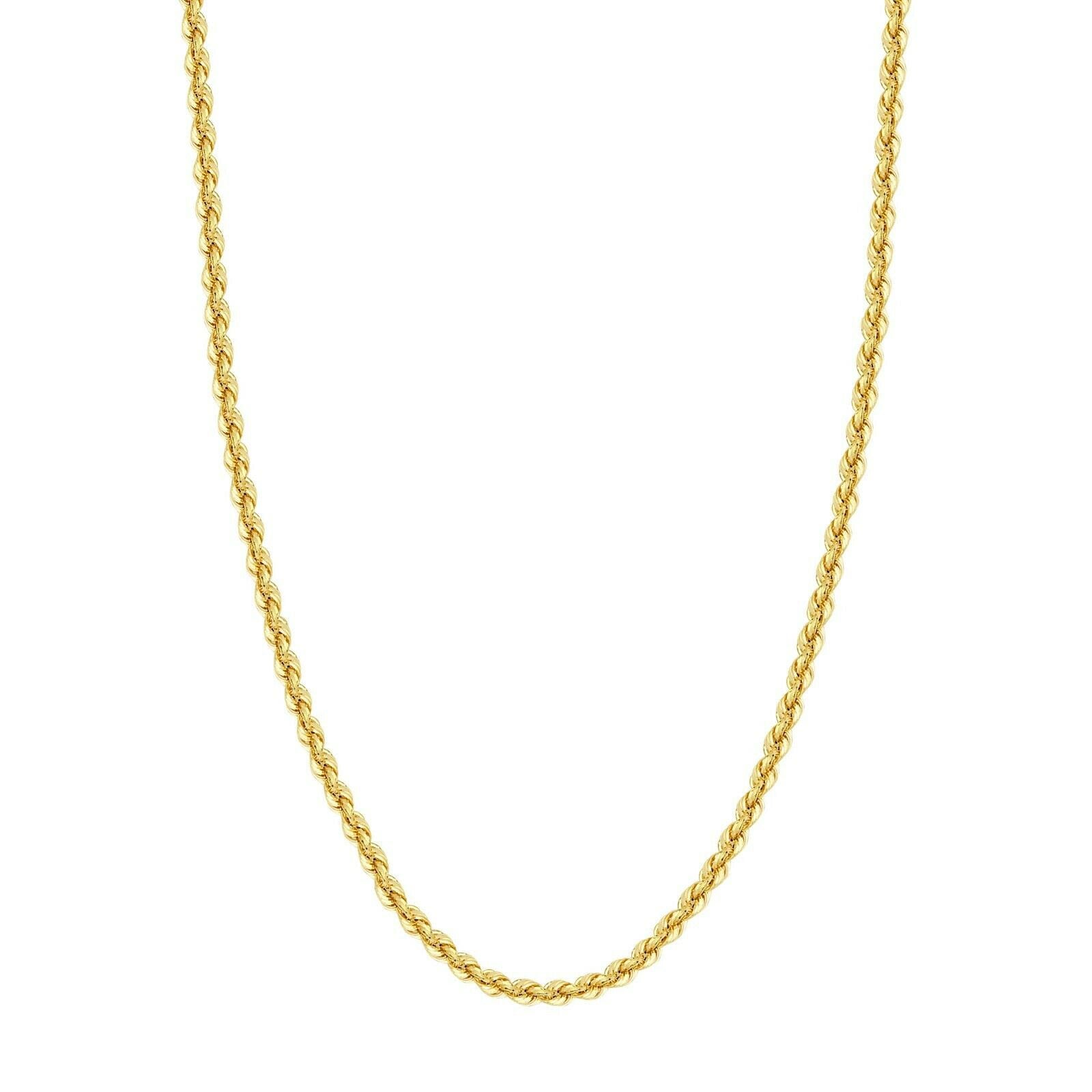 5mm Gedrehte Seil Kette Halskette Echt 14K Gelbgold Hohl von BayamJewelry