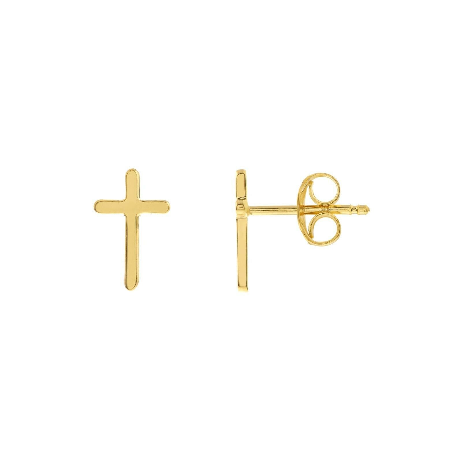 9 Mm Kreuz Ohrstecker Echt 14K Gelbgold 9 Mm Kreuz Ohrstecker Echt 14K Gelbgold von GoldumNYC