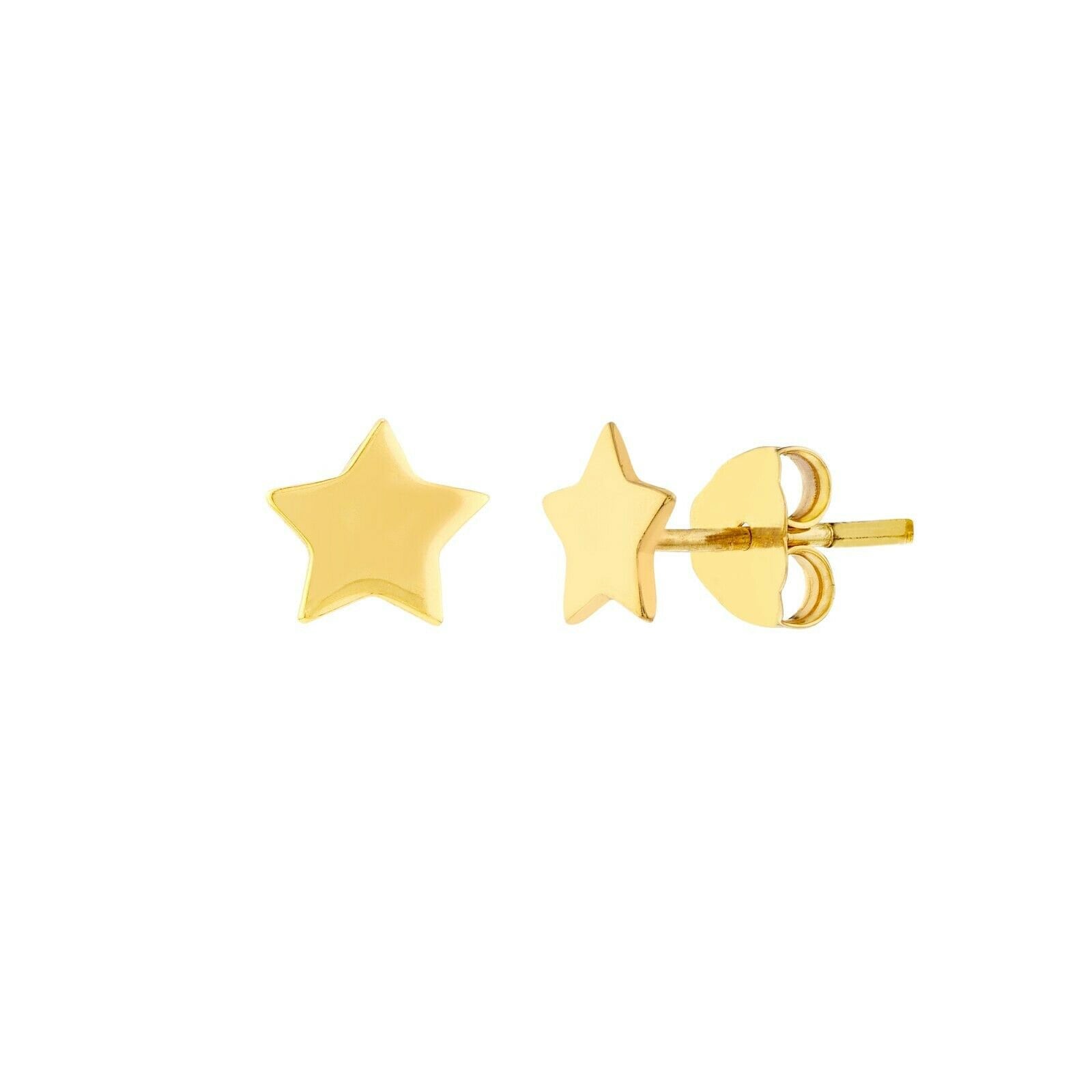 Kleine Stern Ohrstecker Echtes 14K Gelbgold 0, 72 Gramm von BayamJewelry