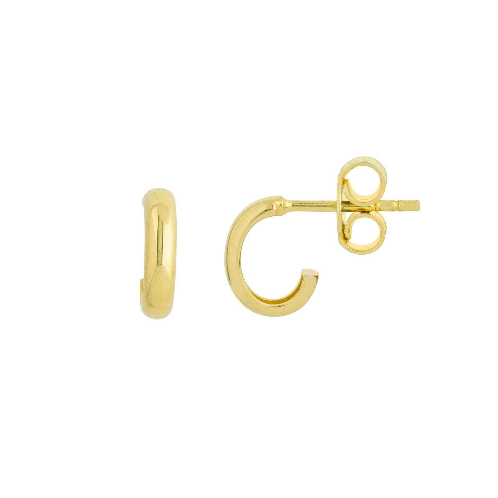 Mini J Halb Hoop Ohrringe Echt 14K Gelbgold 1, 00 Gramm von BayamJewelry