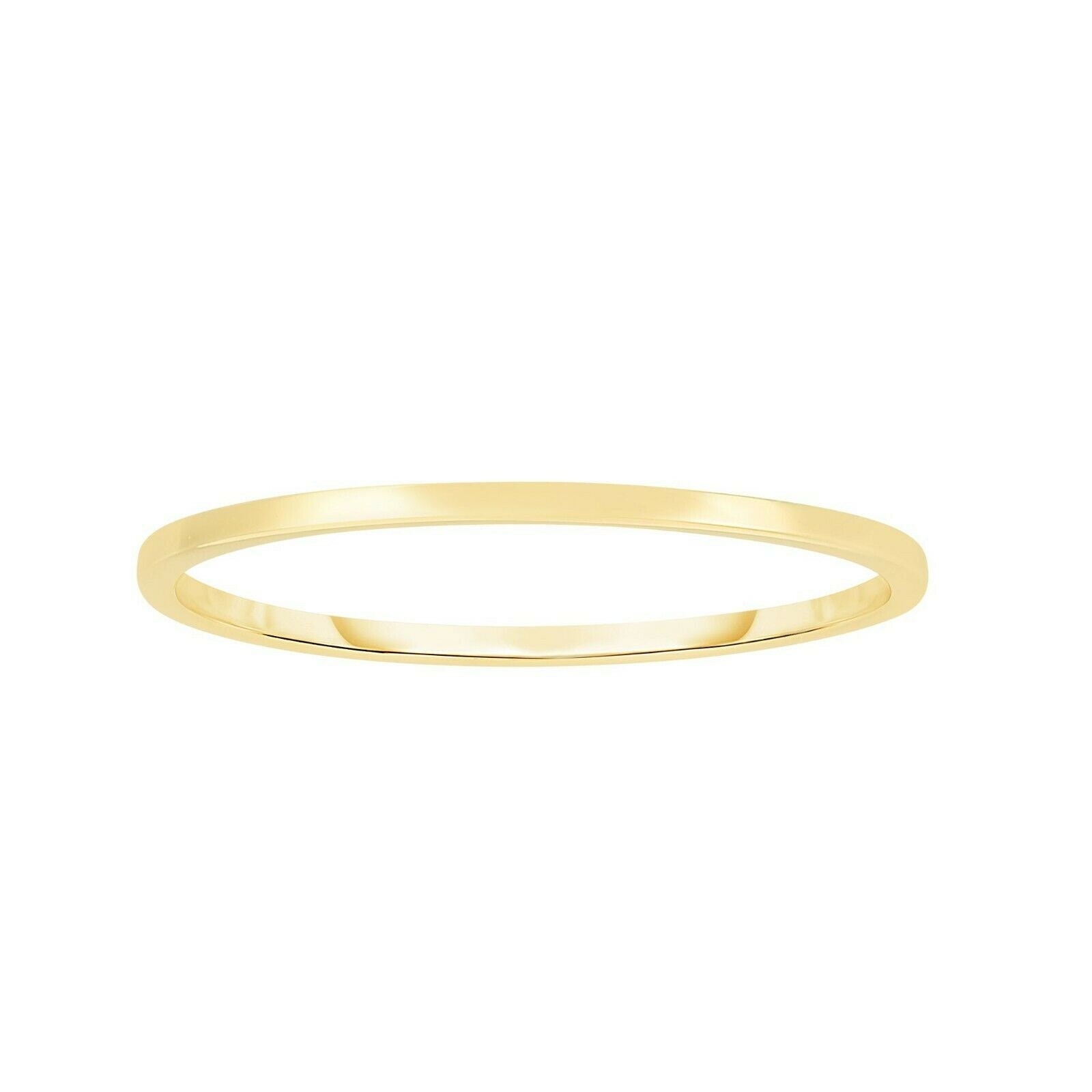 Polierter 1, 1mm Bandring Echt 14K Gelbgold Gr. 7 von BayamJewelry