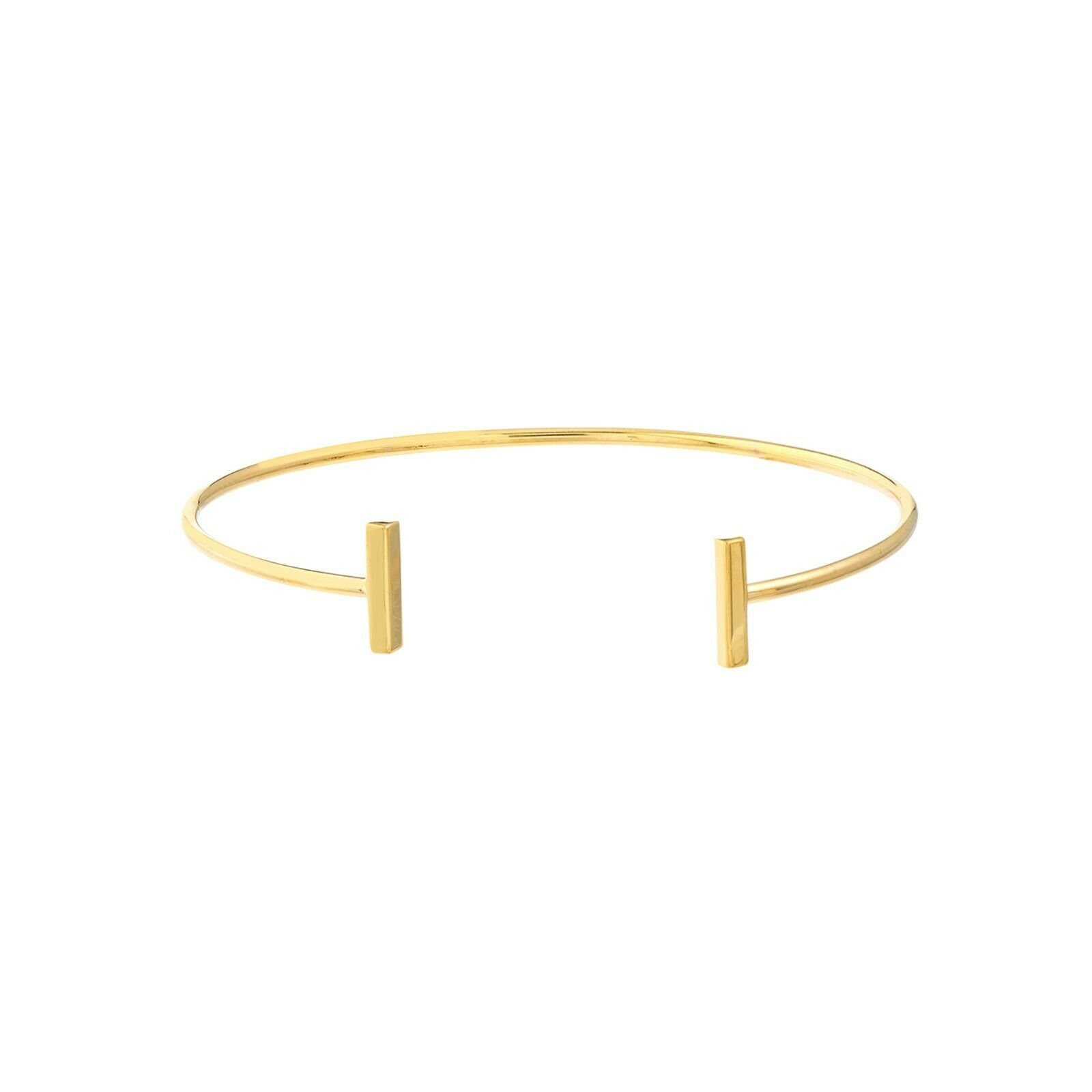 Verstellbarer Armreif Echt 14K Gelbgold von BayamJewelry