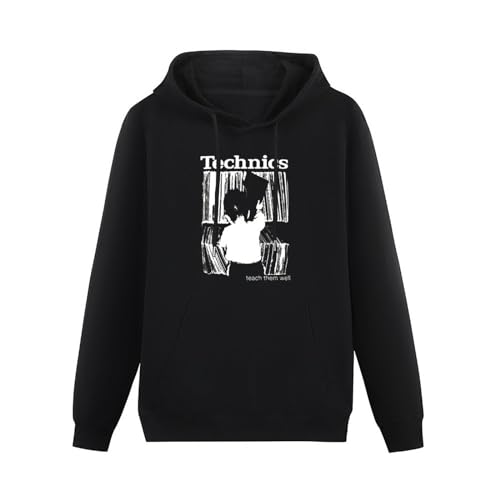 Baydog Technics Hoody Teach Them Well Vinyl Dj Hoodies Long Sleeve Pullover Loose Hoody Men Sweatershirt Size L von Baydog