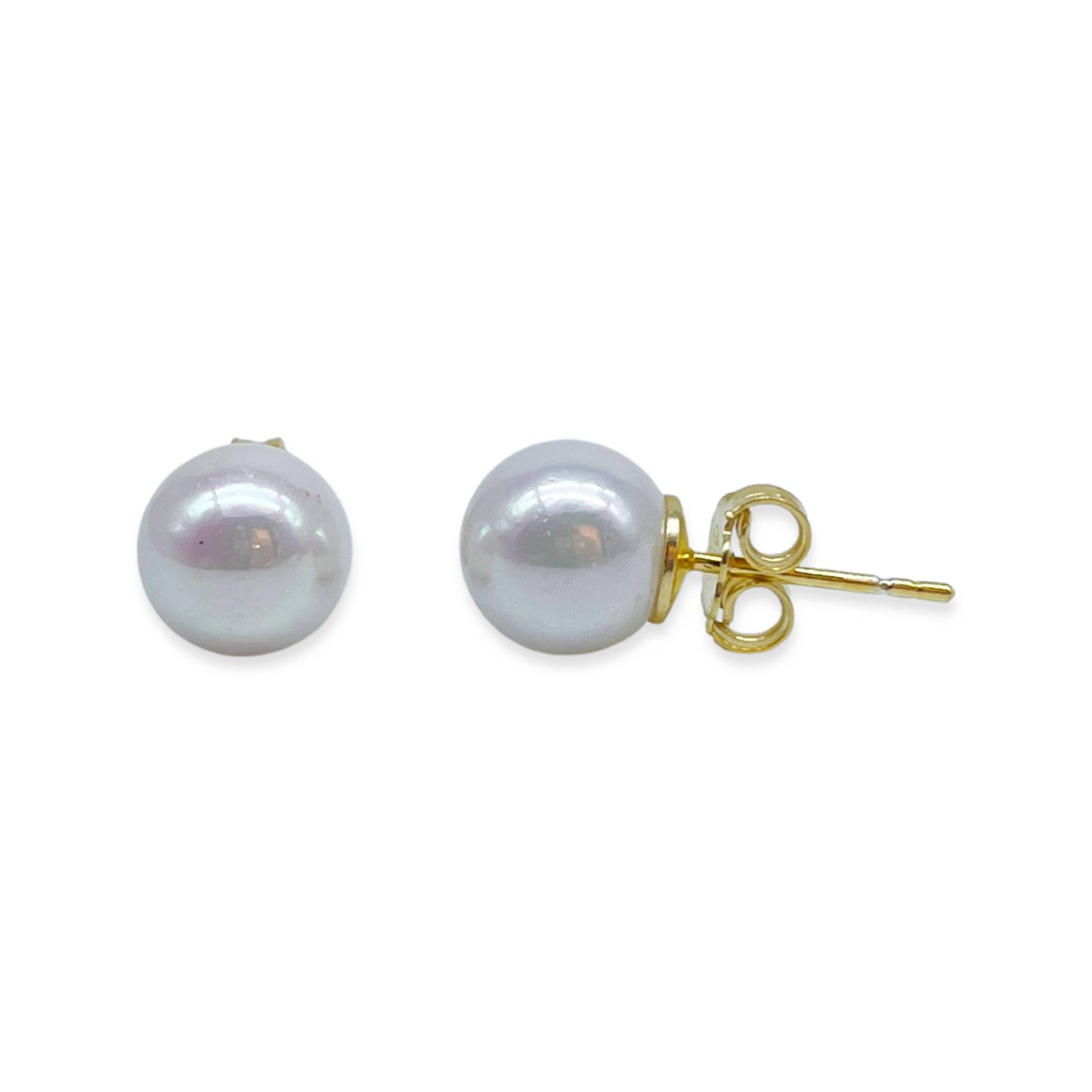 Perlen Ohrstecker, Weiße Ohrringe, Gold Gefüllte Zierliche Perlenohrringe, Süße Sommer Schmuck, Handgemachter Schmuck Perlen Ohrstecker, Weiße Ohrringe, Gold Gefüllte Zierliche Perlenohrringe, Süße Sommer Schmuck, Handgemachter Schmuck von Bayemeyc