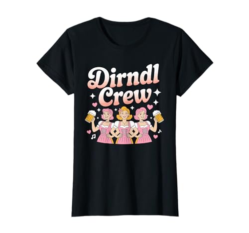Dirndl Crew Oktoberfest Damen Bierfest T-Shirt von Bayerische Festival Spaß Bekleidung
