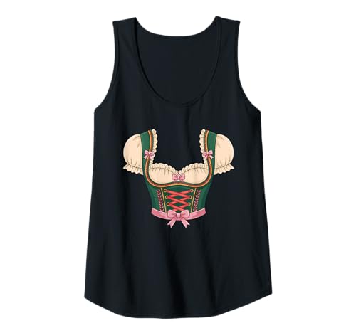 Damen Traditional Oktoberfest Dirndl Kostüm Design Tank Top von Bayerische Festmode Kollektion