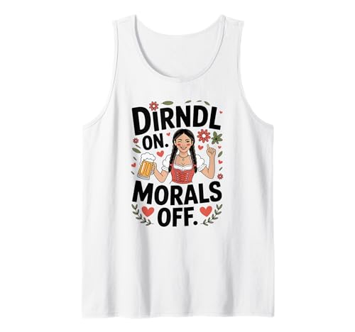 Dirndl On Morals Off Oktoberfest Witziges Trachten Dirndl Tank Top Dirndl On Morals Off Oktoberfest Witziges Trachten Dirndl Tank Top von Bayerische Oktoberfest Party Enthusiasten