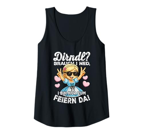 Damen Lustiges Dirndl Brauch I Ned Spruch Party Tank Top Damen Lustiges Dirndl Brauch I Ned Spruch Party Tank Top von Bayerische Tracht Lustige Party
