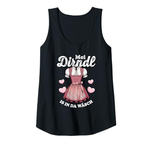 Damen Lustiger Dirndl Spruch MEI Dirndl is in da Wäsch Tank Top von Bayerische Trachten Alpen Und Dirndl