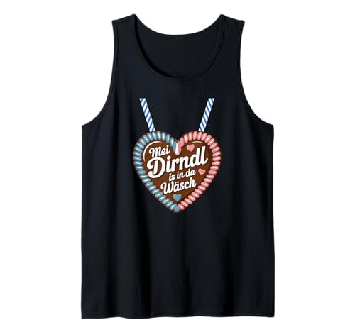 Bayerisches Dirndl is In Da Wäsch Lebkuchenherz Tank Top von Bayerisches Ersatz Dirndl für Damen mit Humor