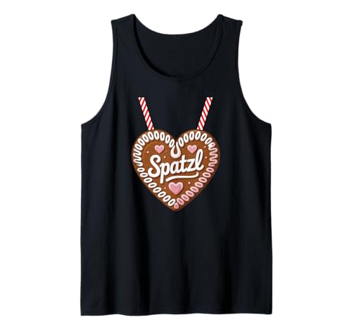 Spatzl Lebkuchenherz Dirndl Tank Top von Bayerisches Spatzl Lebkuchenherz