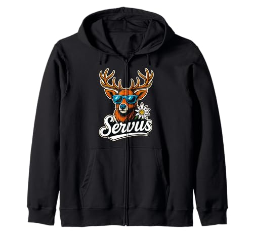 Servus Hirsch Trachten Design Alpen Oktoberfest Herren Kapuzenjacke Servus Hirsch Trachten Design Alpen Oktoberfest Herren Kapuzenjacke von Bayern Alpen Style Trachten Tees