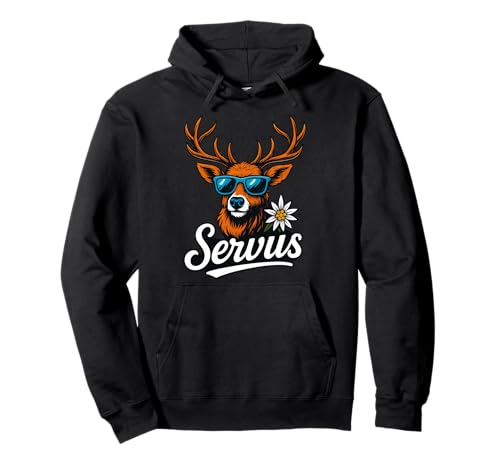 Servus Hirsch Trachten Design Alpen Oktoberfest Herren Pullover Hoodie Servus Hirsch Trachten Design Alpen Oktoberfest Herren Pullover Hoodie von Bayern Alpen Style Trachten Tees