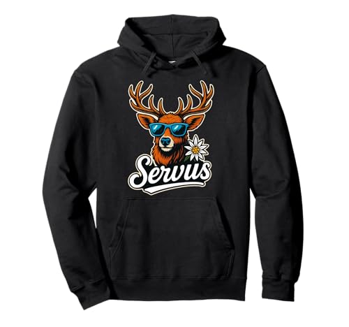 Servus Hirsch Trachten Design Alpen Oktoberfest Herren Pullover Hoodie Servus Hirsch Trachten Design Alpen Oktoberfest Herren Pullover Hoodie von Bayern Alpen Style Trachten Tees