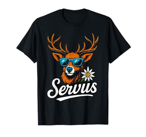 Servus Hirsch Kostüm Design Alpen Oktoberfest Herren T-Shirt Servus Hirsch Kostüm Design Alpen Oktoberfest Herren T-Shirt von Bayern Alpen Style Trachten Tees
