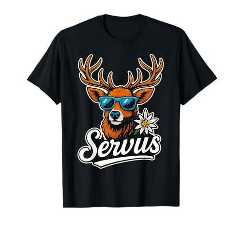 Servus Hirsch Kostüm Design Alpen Oktoberfest Herren T-Shirt Servus Hirsch Kostüm Design Alpen Oktoberfest Herren T-Shirt von Bayern Alpen Style Trachten Tees