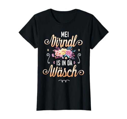 Trachtenshirt Mei Dirndl is in da Wäsch Damen Outfit Dirndl T-Shirt von Dirndl Ersatz Trachtenshirt Damen
