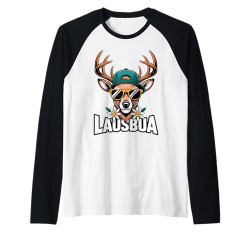 Herren Lausbua Hirsch Trachten Oktoberfest Herren Raglan Herren Lausbua Hirsch Trachten Oktoberfest Herren Raglan von Bayern Trachten Fun Tees